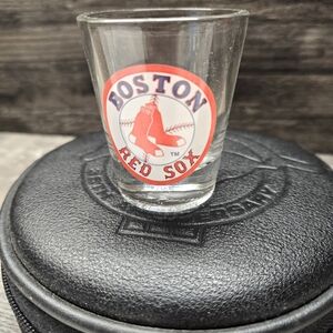 Vintage Boston Red‎ Sox Traditional Style/Size Clear  Logo Shot Glass